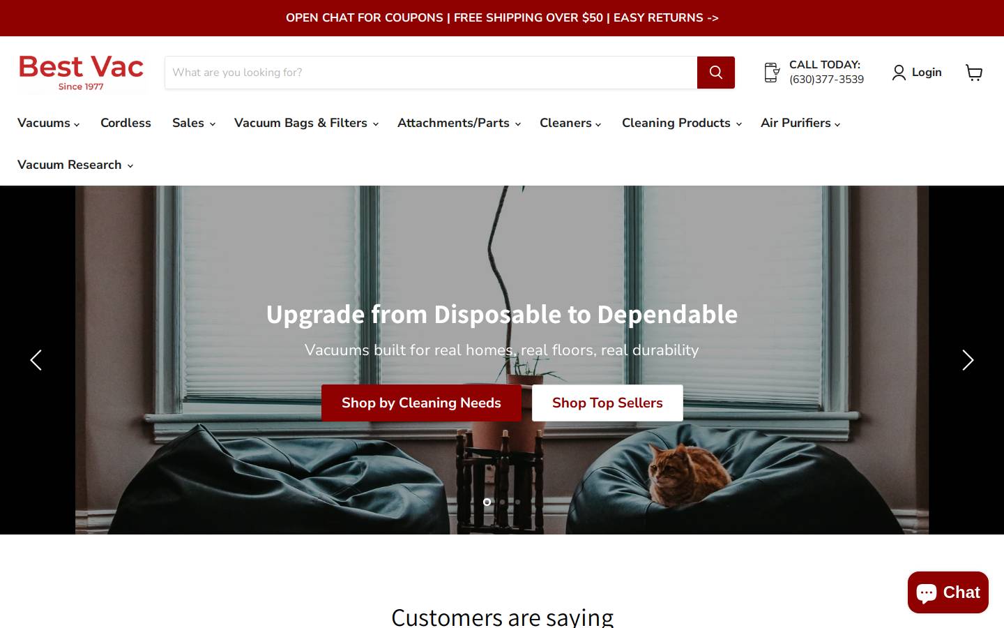 shopbestvac.com homepage screenshot