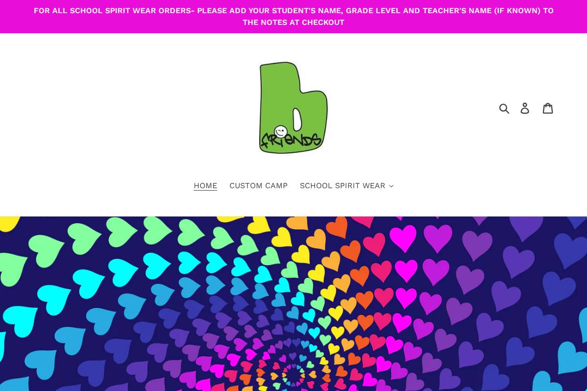 shopbfriendsonline.com homepage screenshot