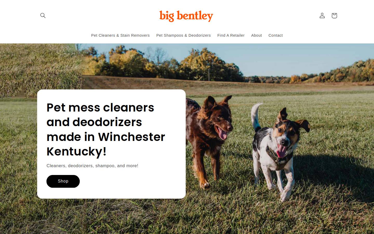 shopbigbentley.com homepage screenshot