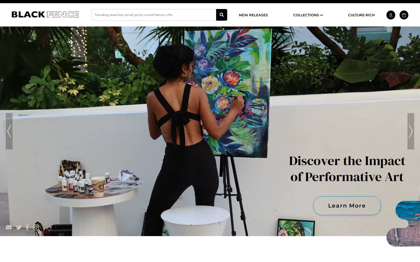 shopblackfence.com homepage screenshot