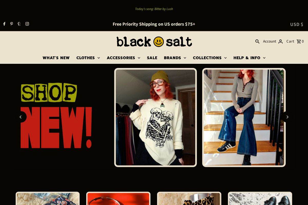 Black Salt homepage screenshot