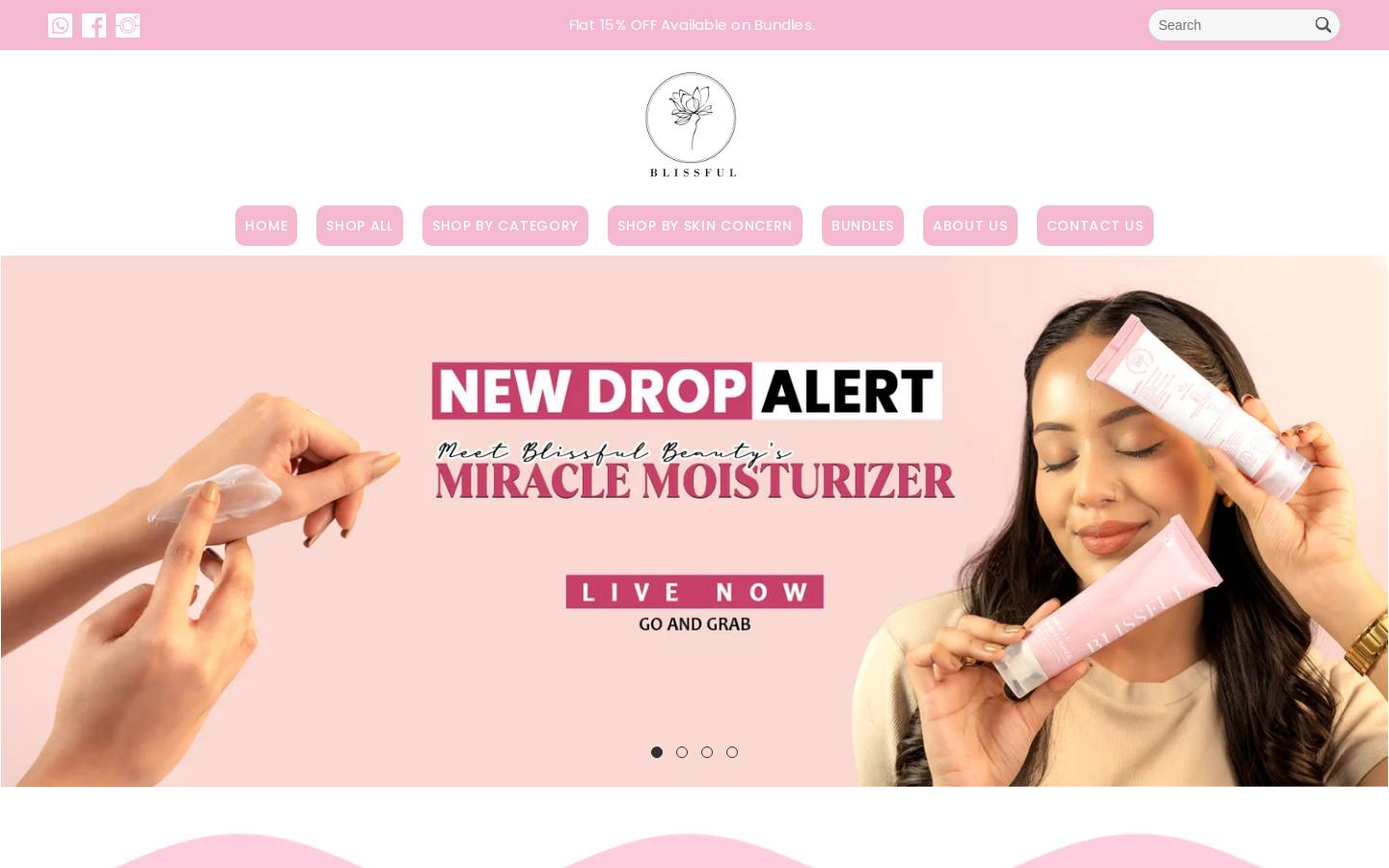 shopblissfulbeauty.com homepage screenshot