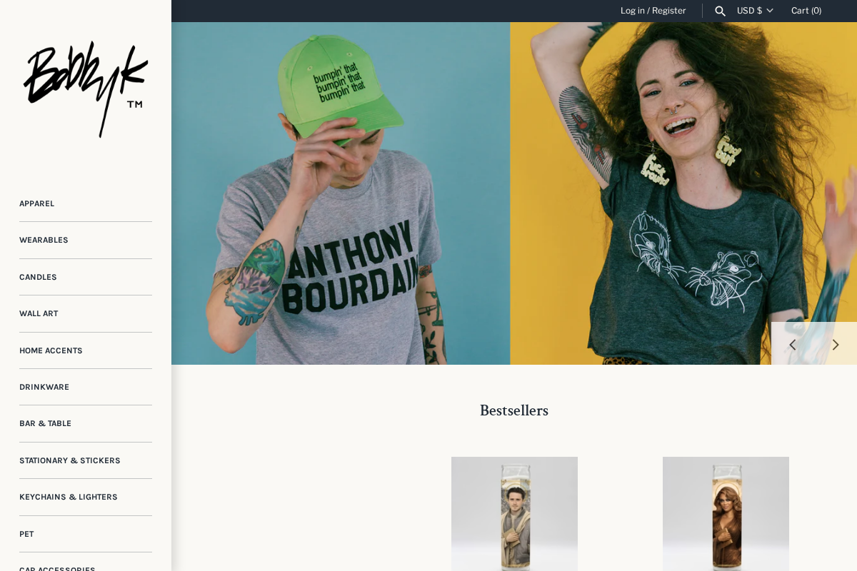 shopbobbyk.com homepage screenshot