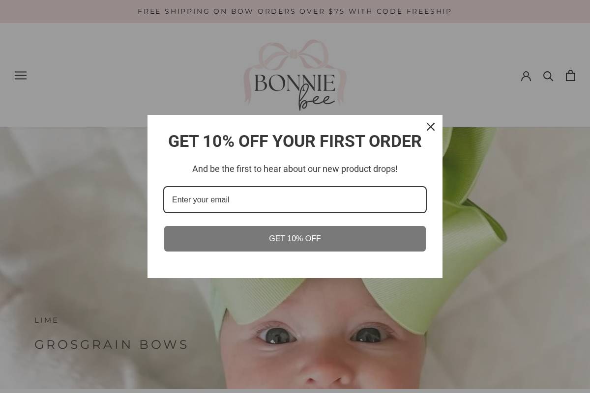 shopbonniebee.com homepage screenshot