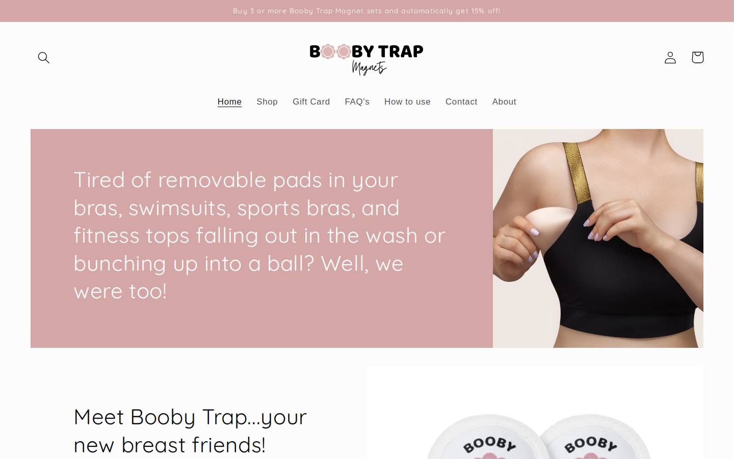 shopboobytrap.com homepage screenshot