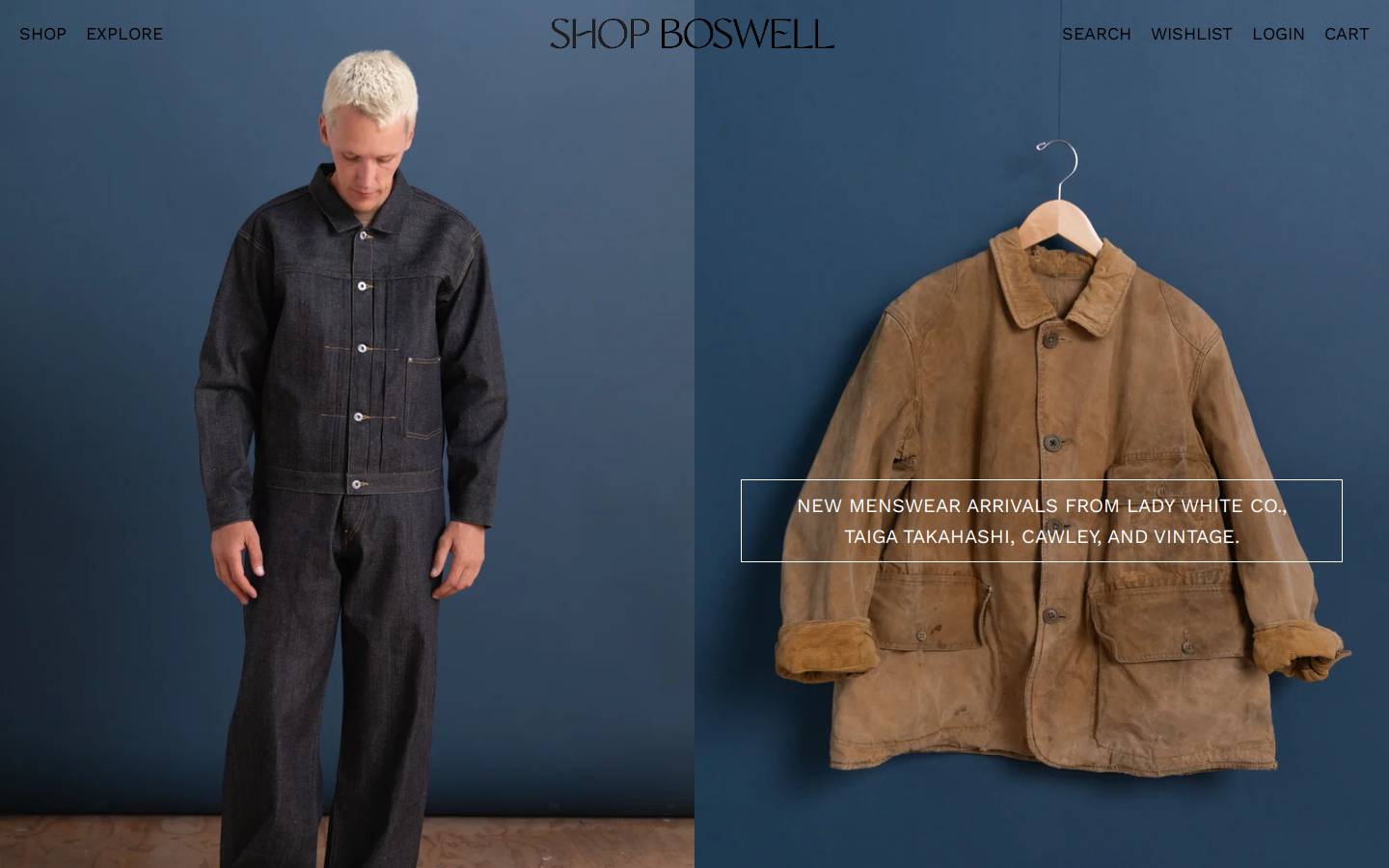 shopboswell.us homepage screenshot
