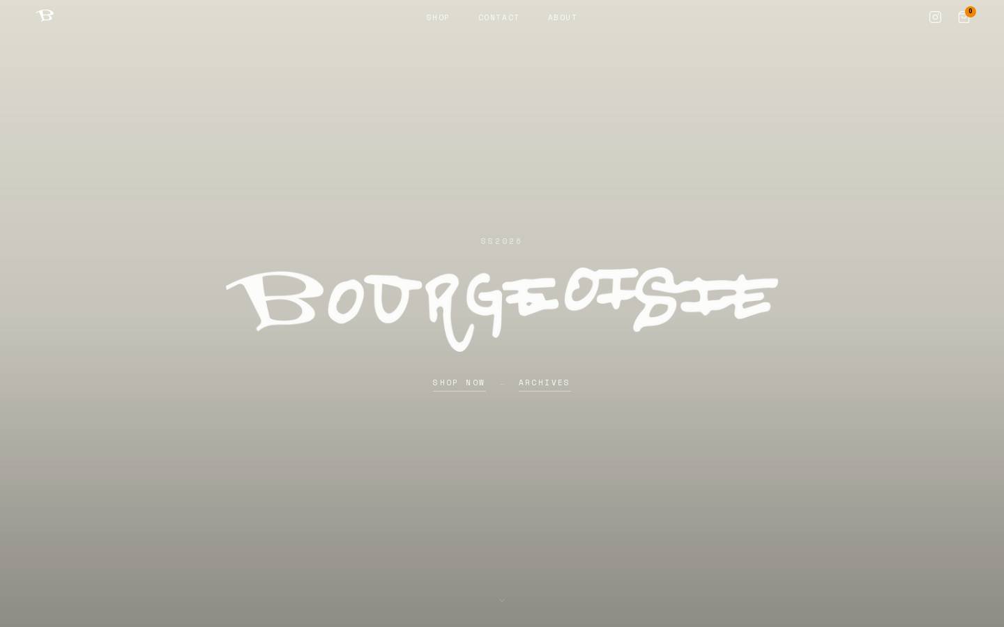 shopbourgeoisie.com homepage screenshot