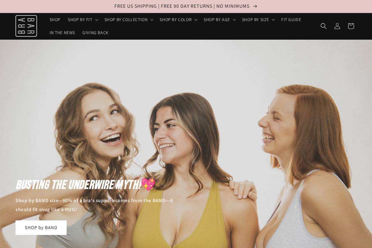 shopbrabar.com homepage screenshot