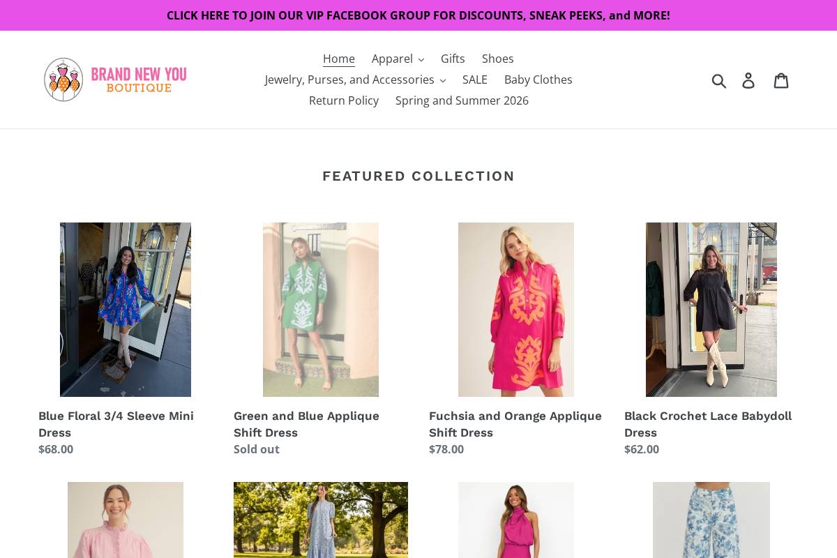 shopbrandnewyou.com homepage screenshot