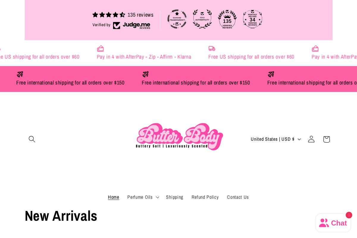 shopbutterbody.com homepage screenshot