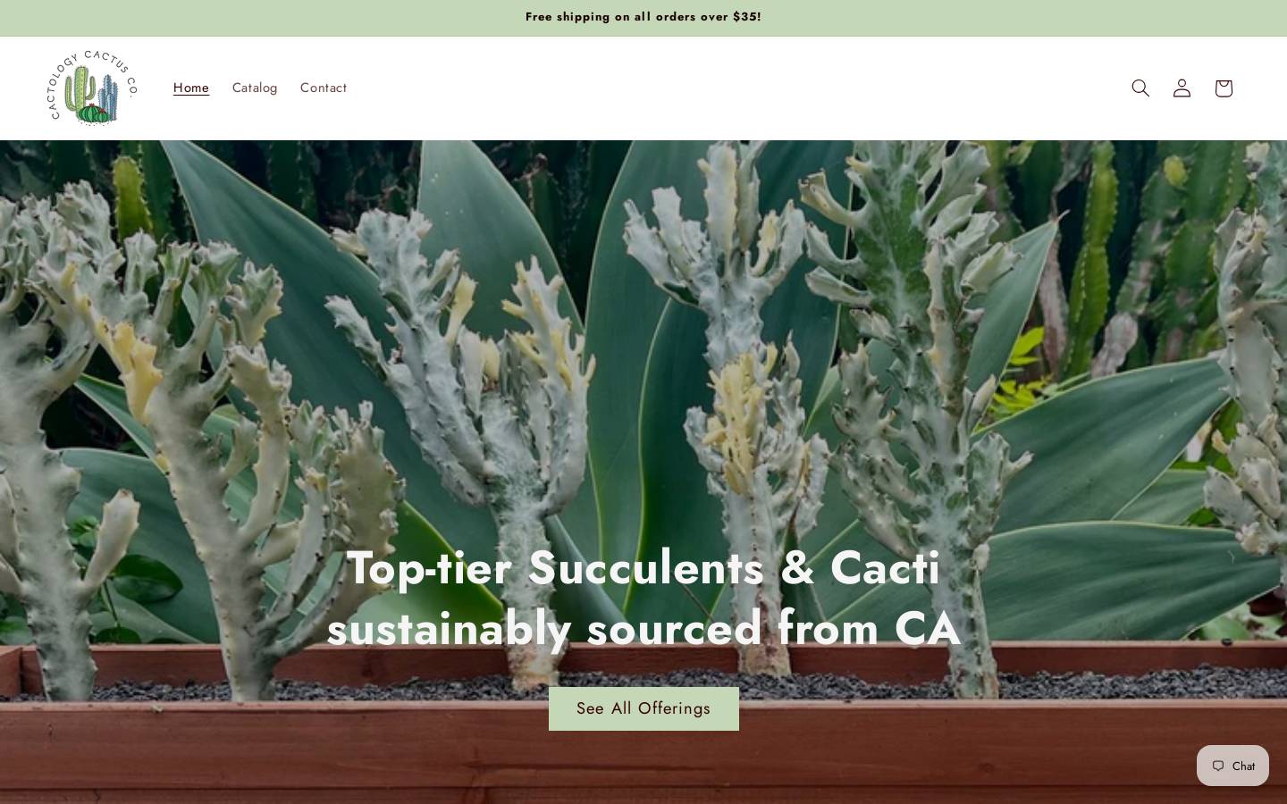 shopcactology.com homepage screenshot