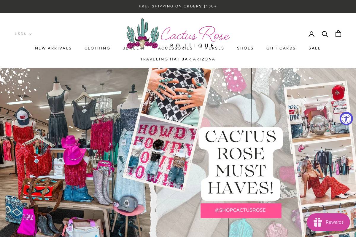 shopcactusroseboutique.com homepage screenshot
