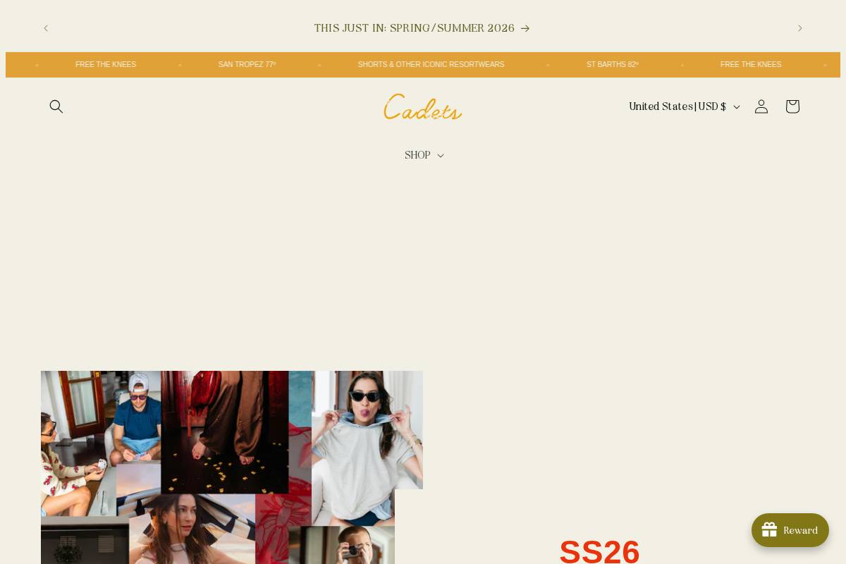shopcadets.com homepage screenshot