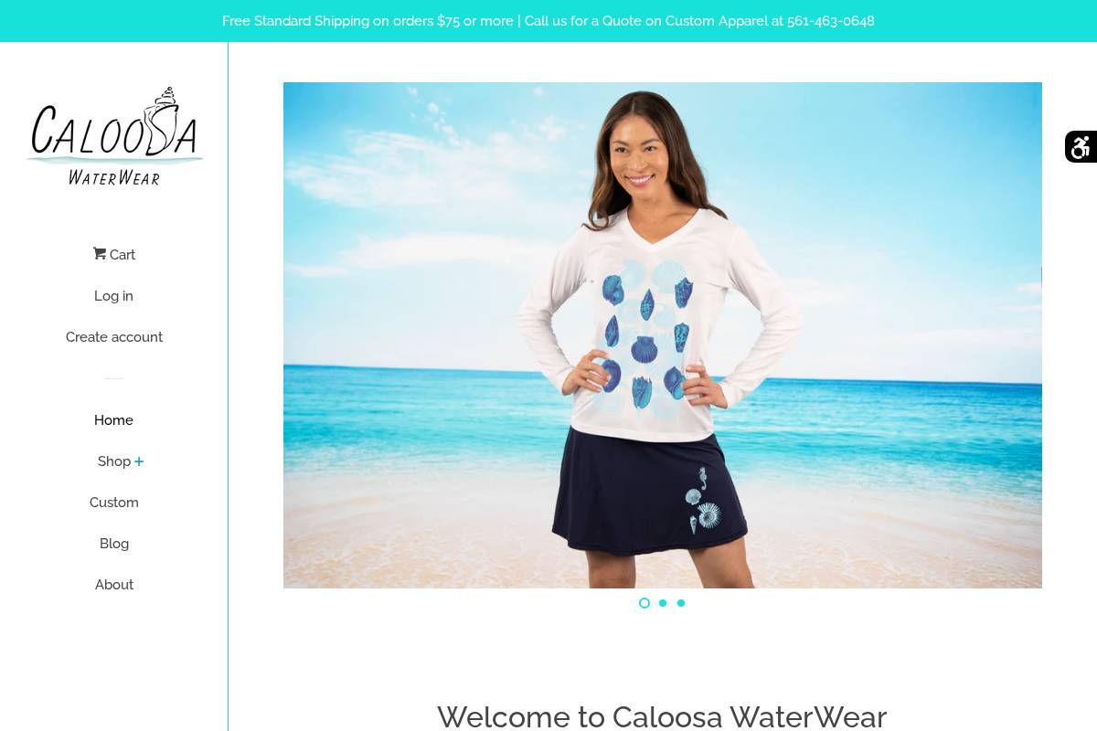 shopcaloosa.com homepage screenshot