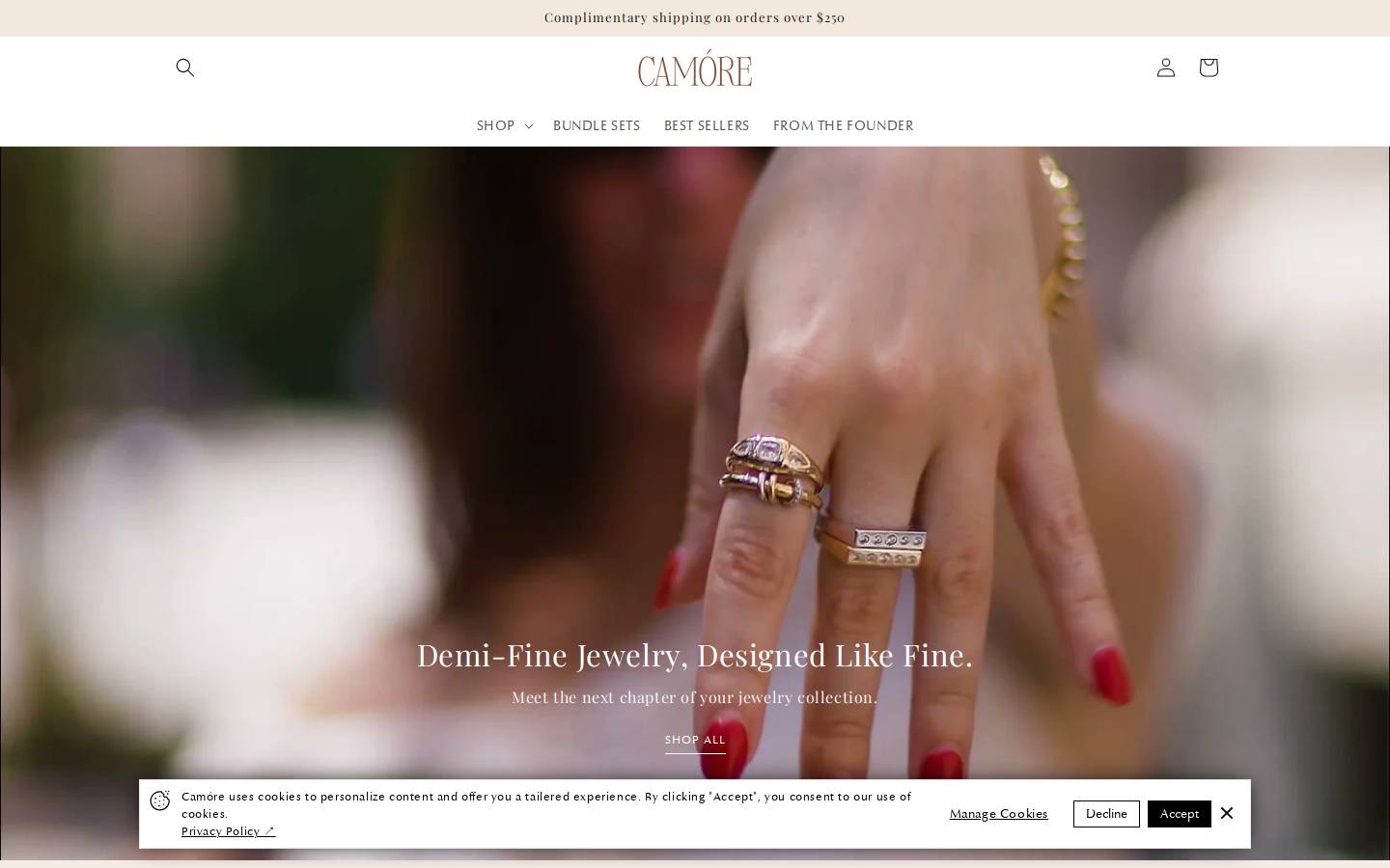 shopcamore.com homepage screenshot