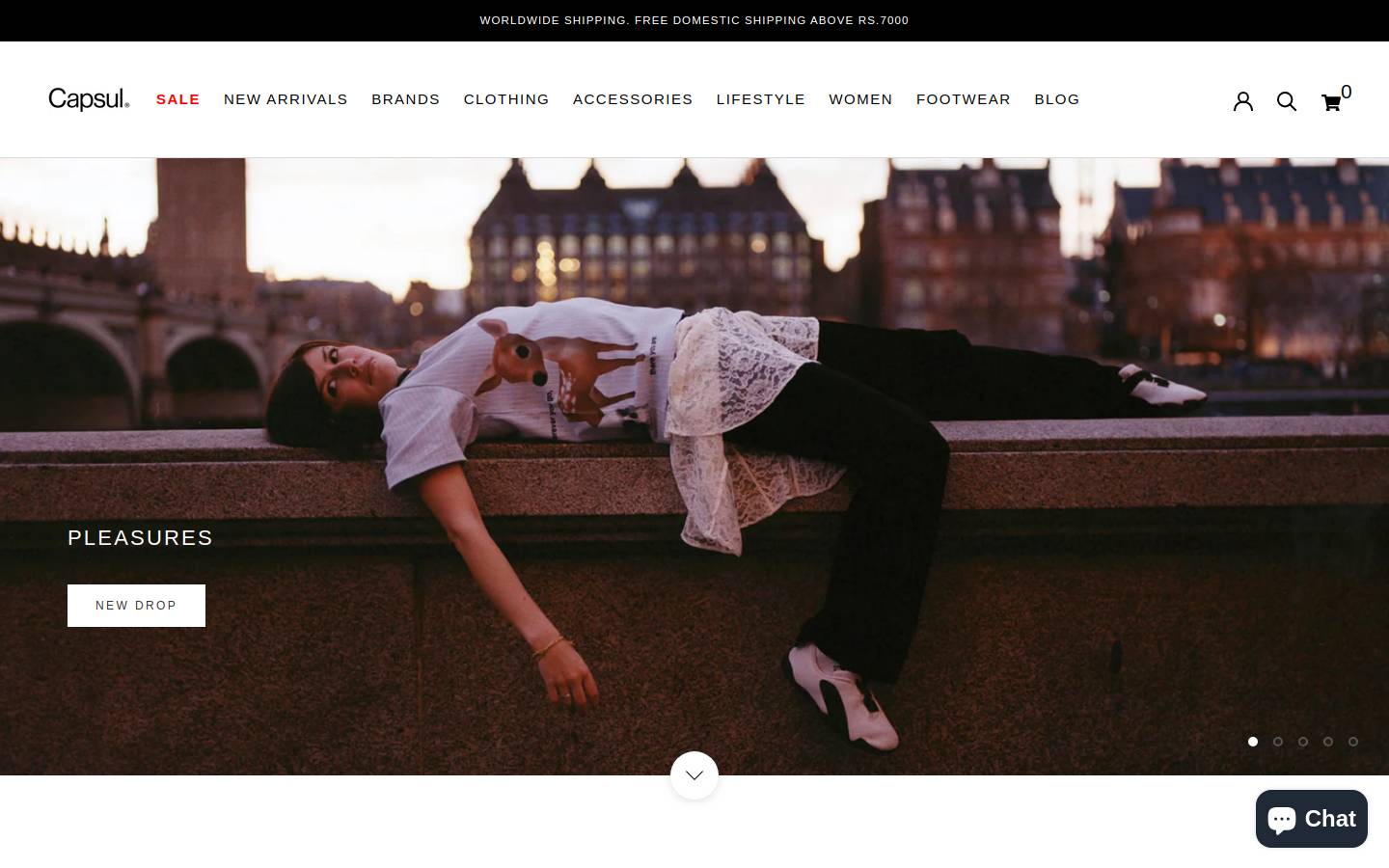 shopcapsul.com homepage screenshot