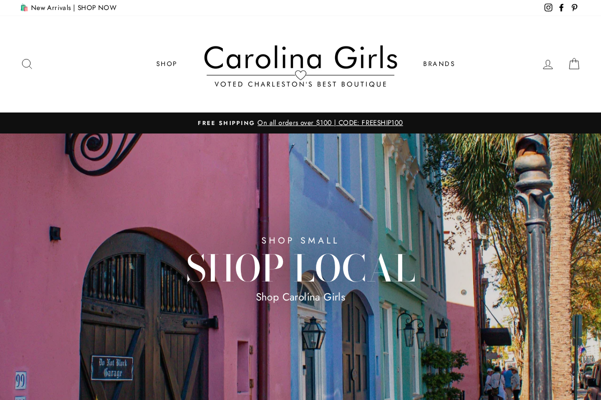 shopcarolinagirls.com homepage screenshot