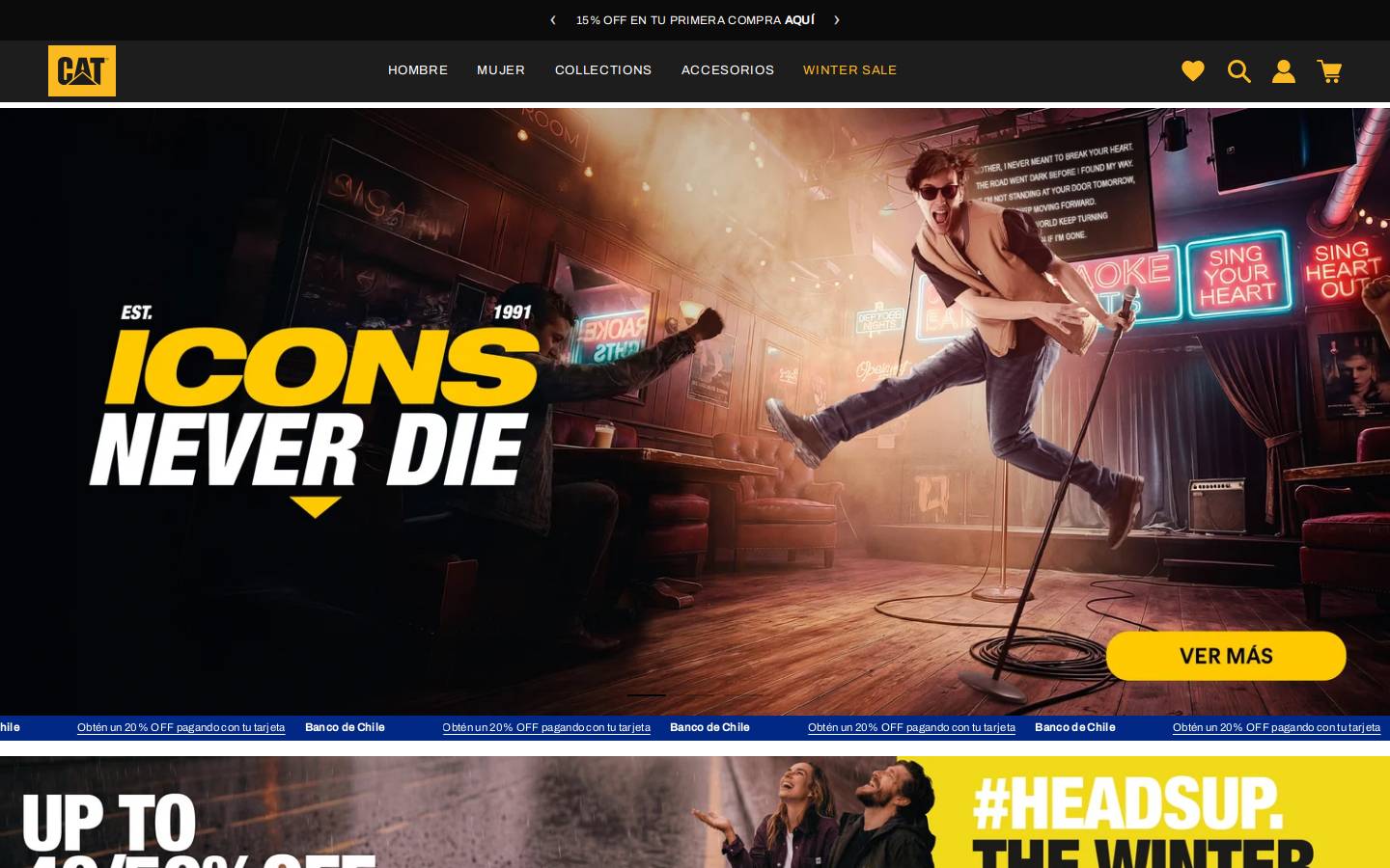 shopcaterpillar.cl homepage screenshot