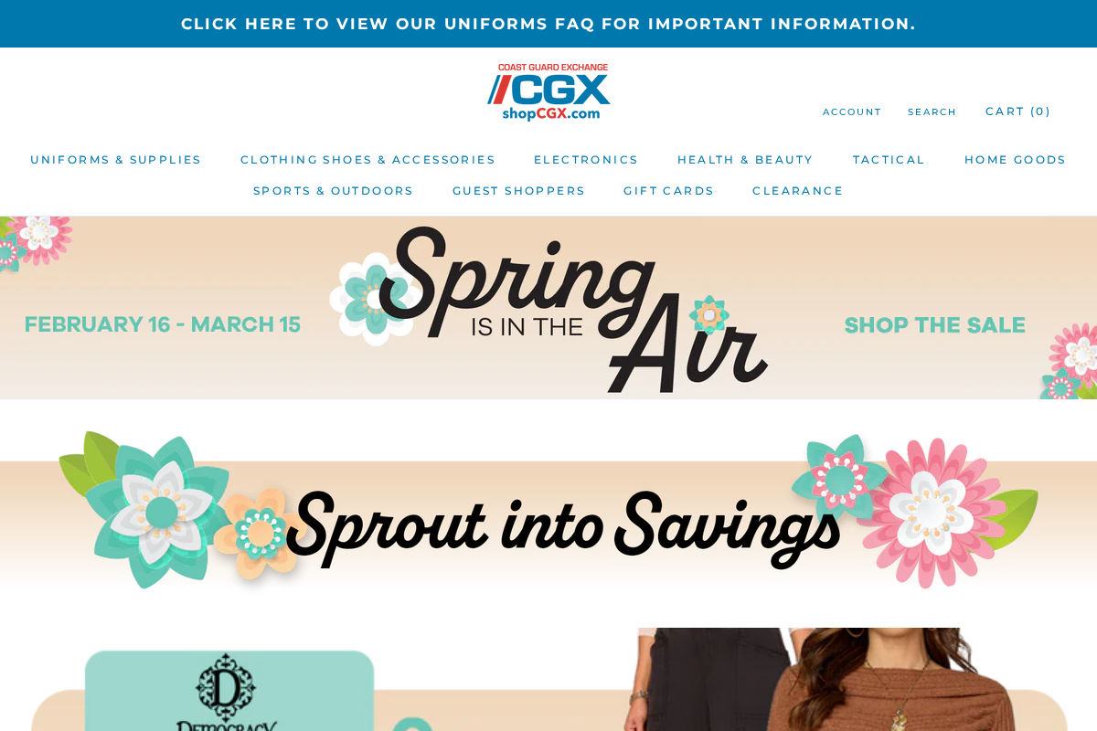 shopcgx.com homepage screenshot