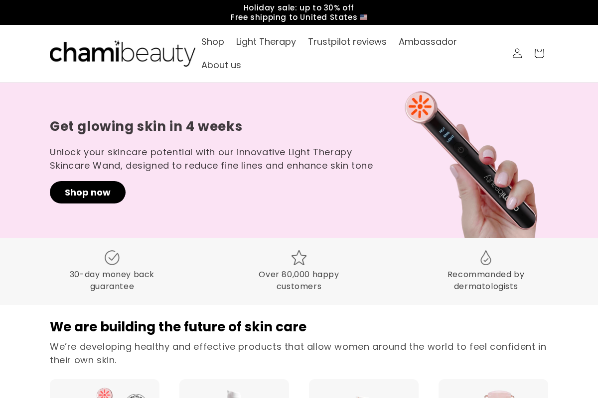 CHAMI Beauty homepage screenshot