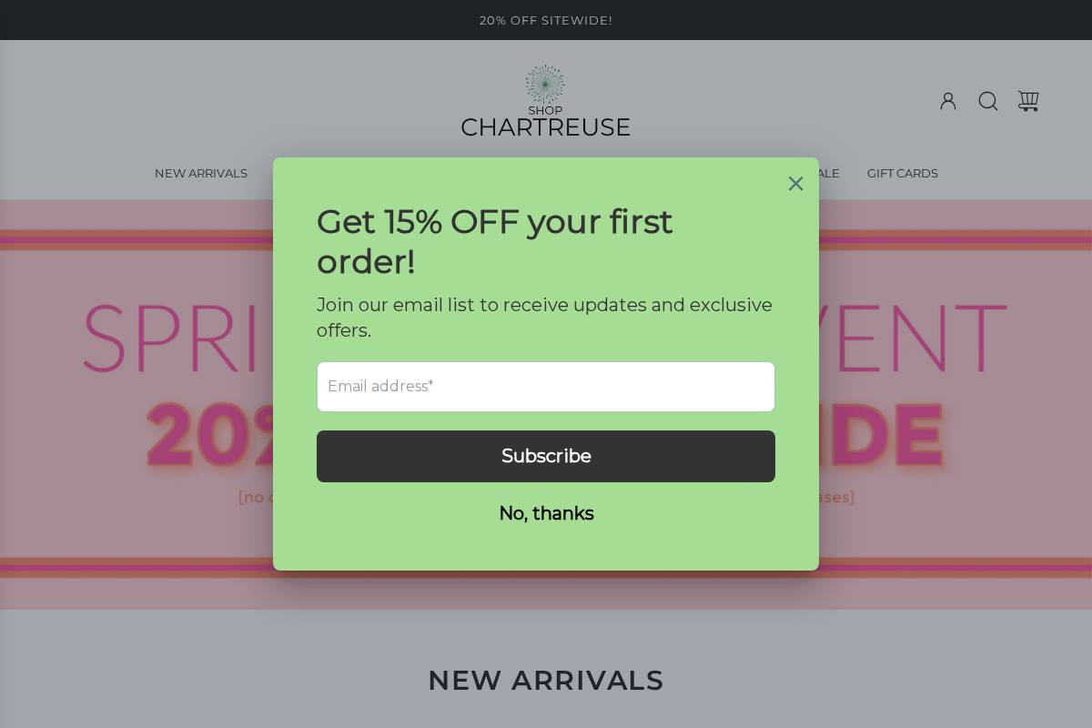 shopchartreuse.com homepage screenshot