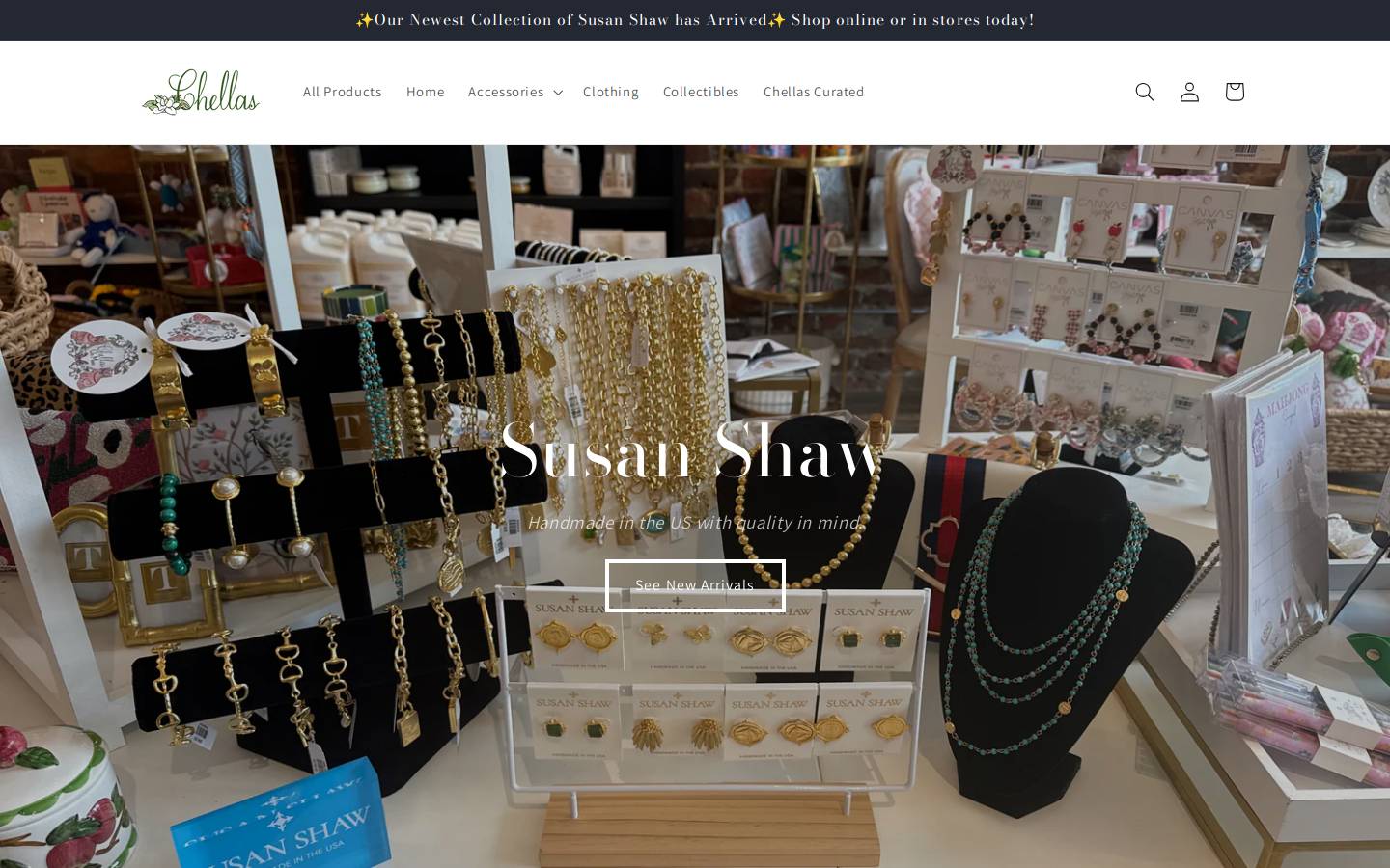 shopchellas.com homepage screenshot