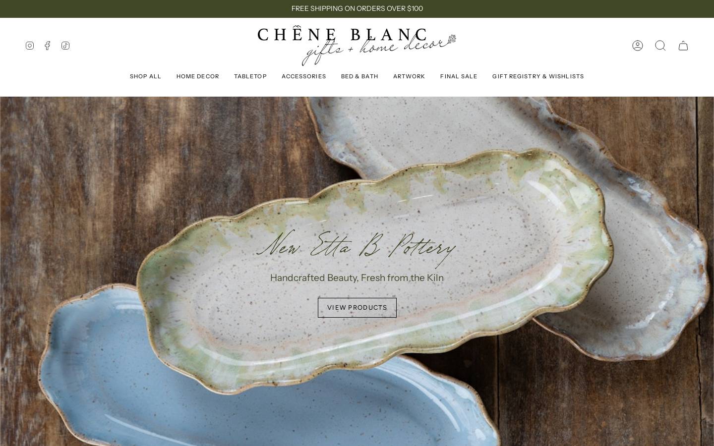 shopcheneblanc.com homepage screenshot