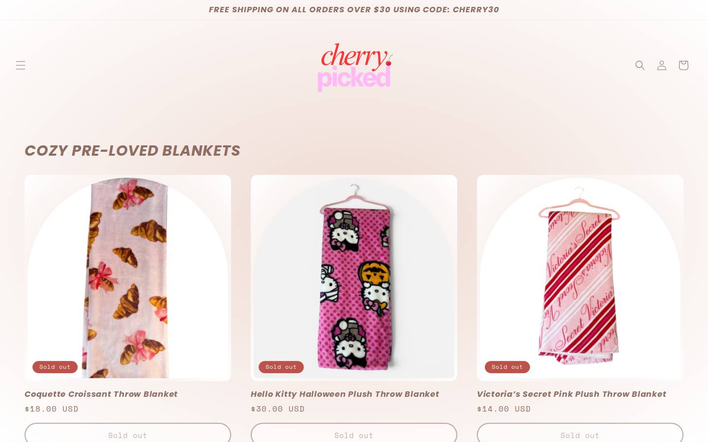 shopcherrypicked.store homepage screenshot