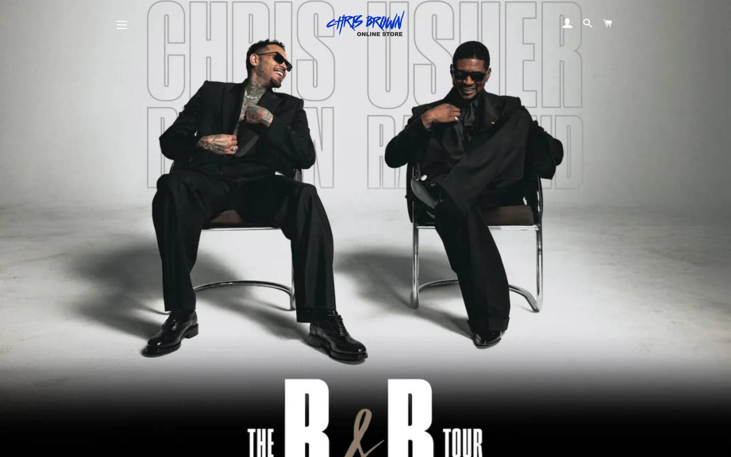 shopchrisbrown.com homepage screenshot
