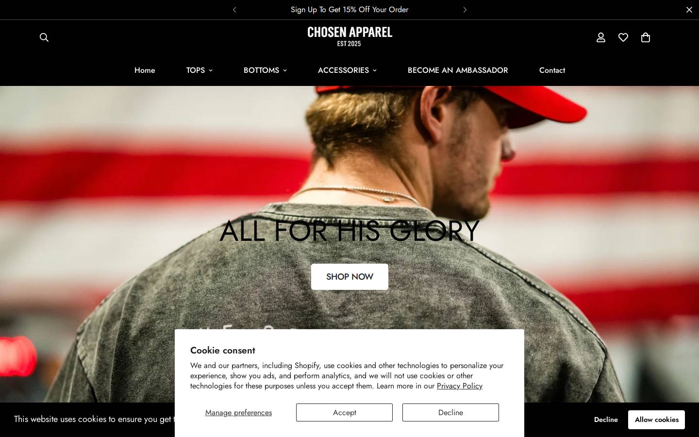 shopchsn.com homepage screenshot