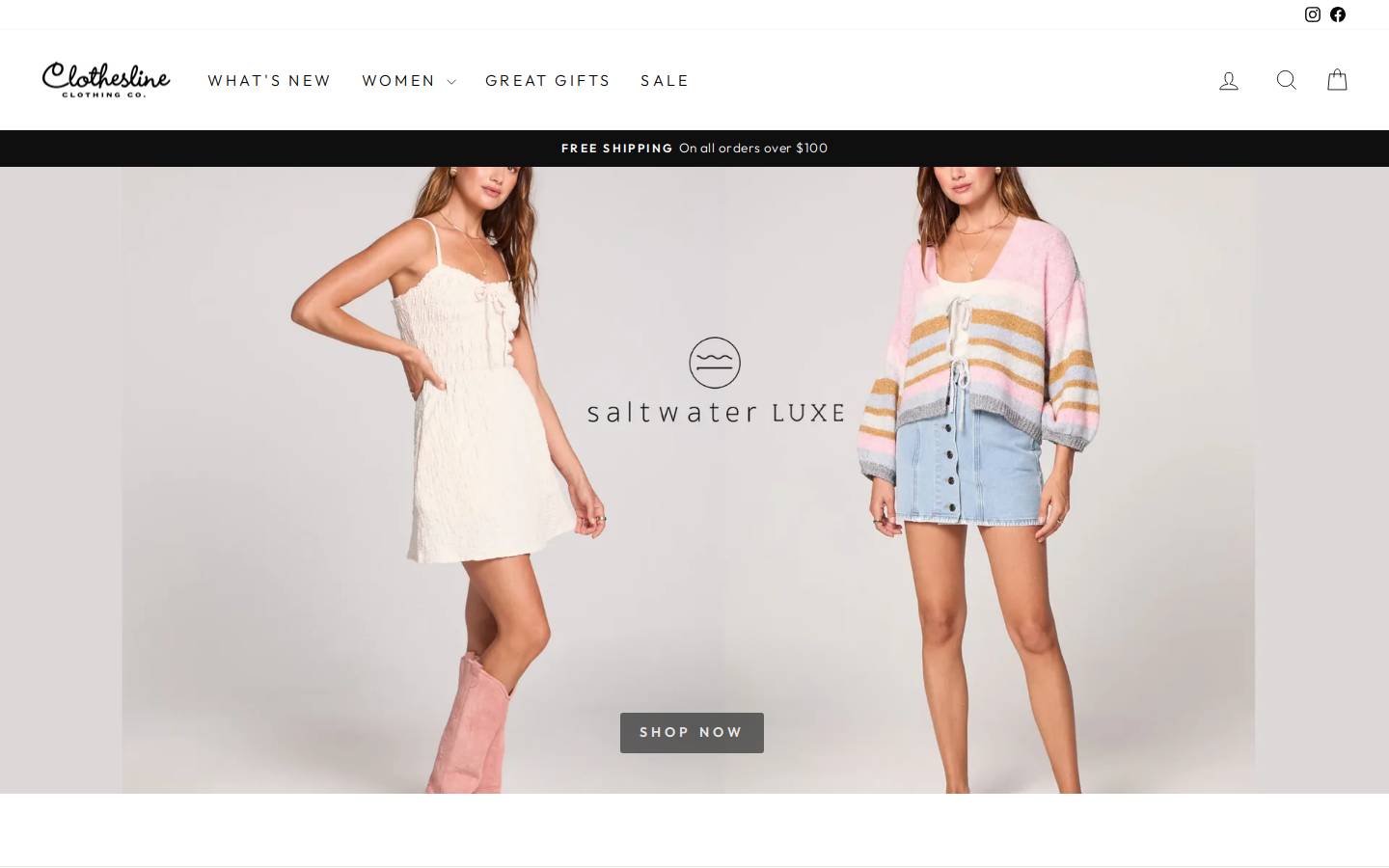 shopclothesline.com homepage screenshot