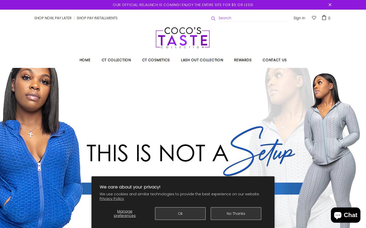 shopcocostaste.com homepage screenshot