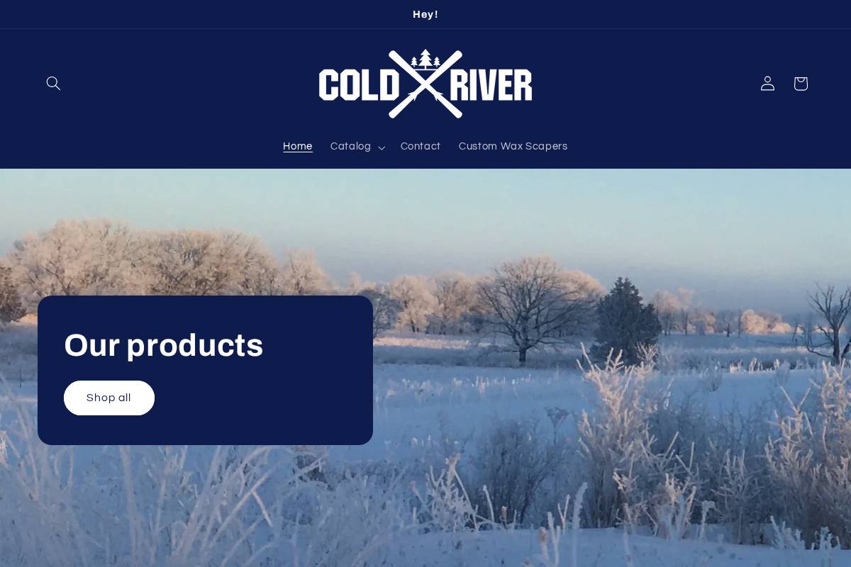 shopcoldriver.com homepage screenshot