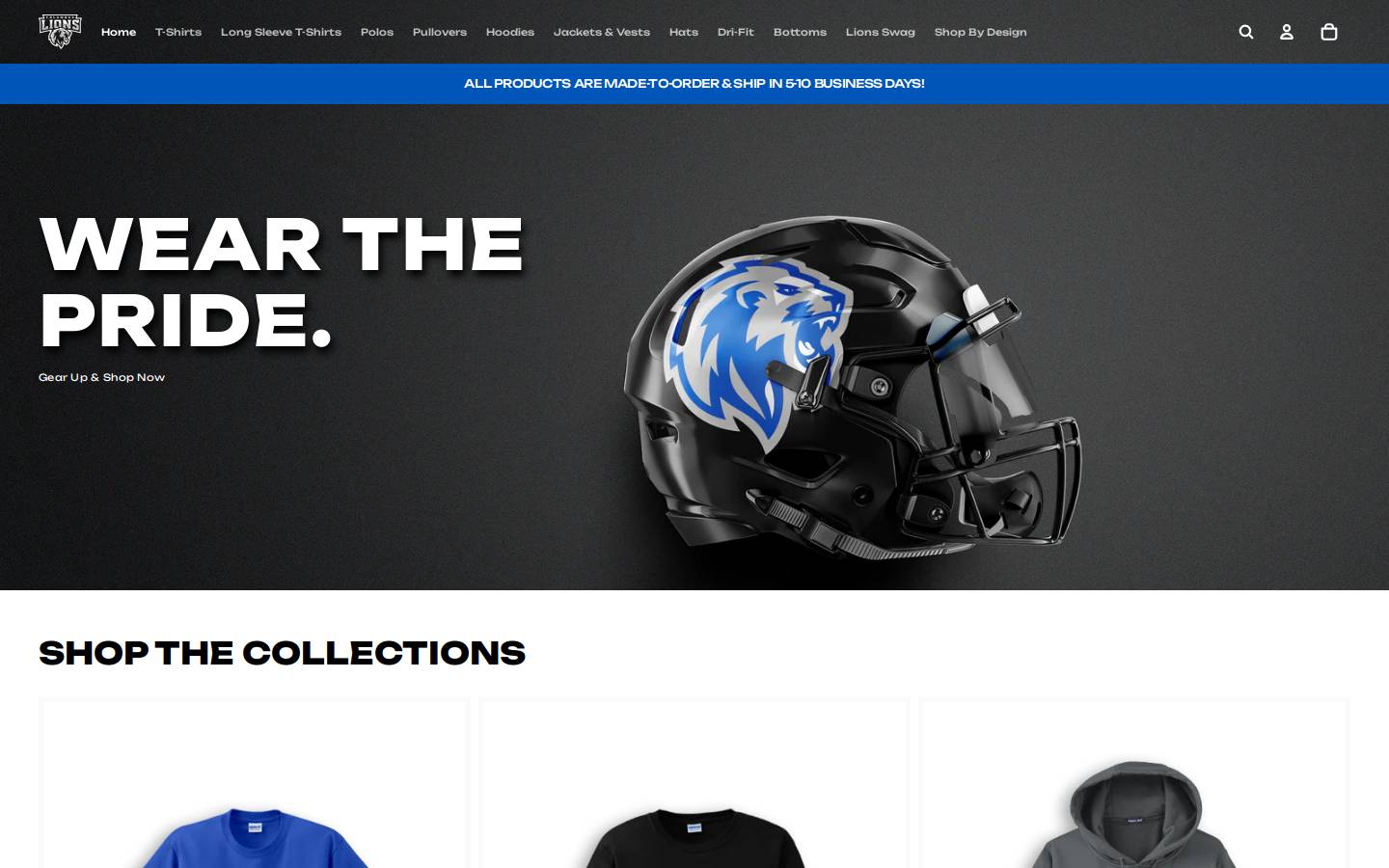shopcolumbuslions.com homepage screenshot