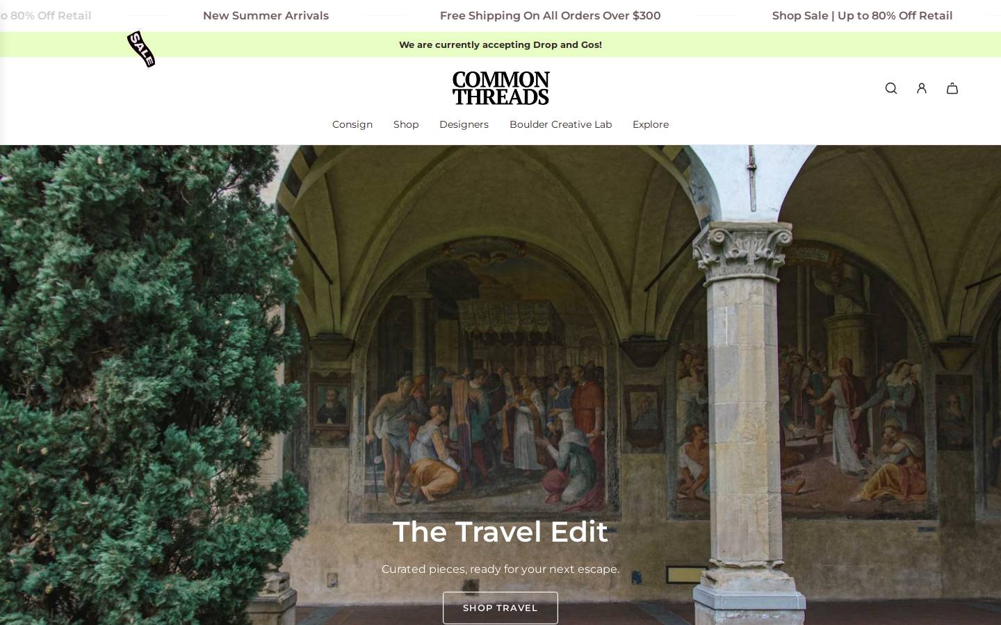shopcommonthreads.com homepage screenshot