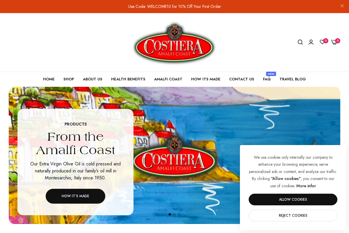 shopcostiera.com homepage screenshot