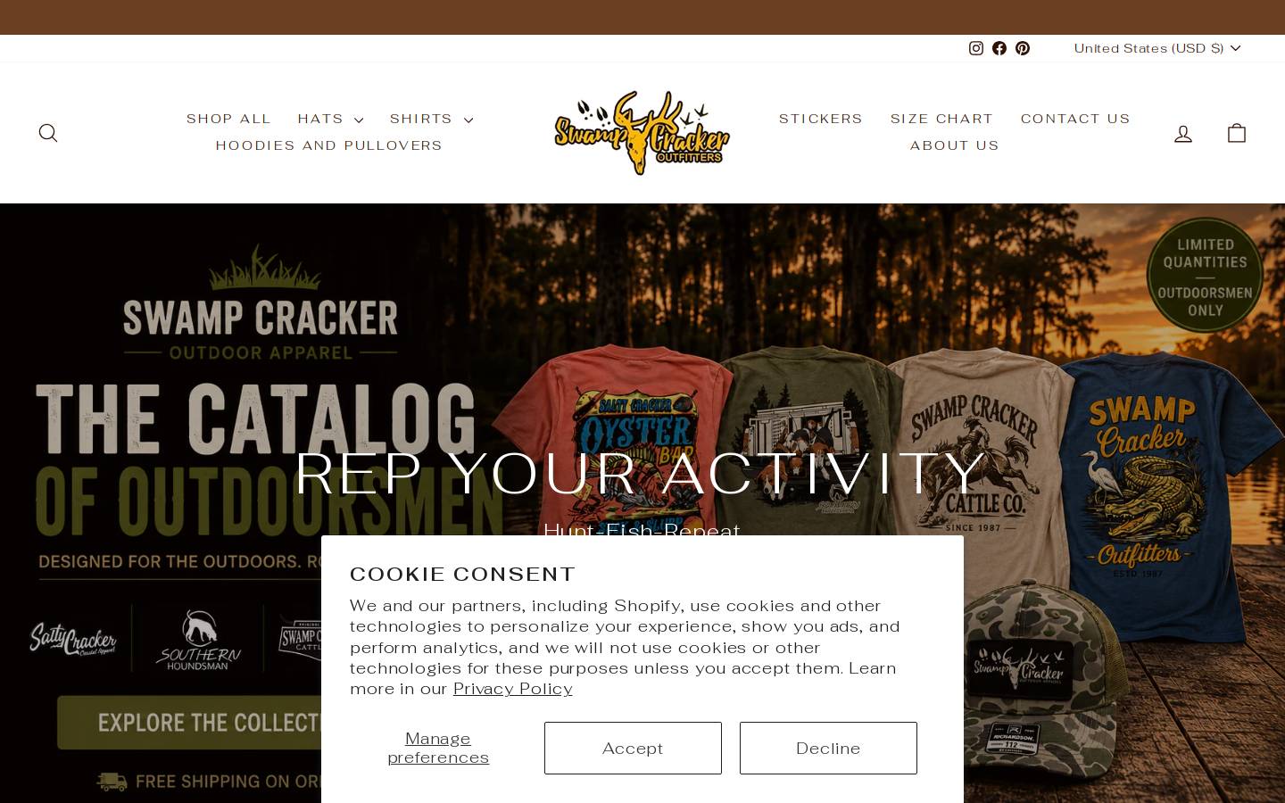 shopcracker.com homepage screenshot