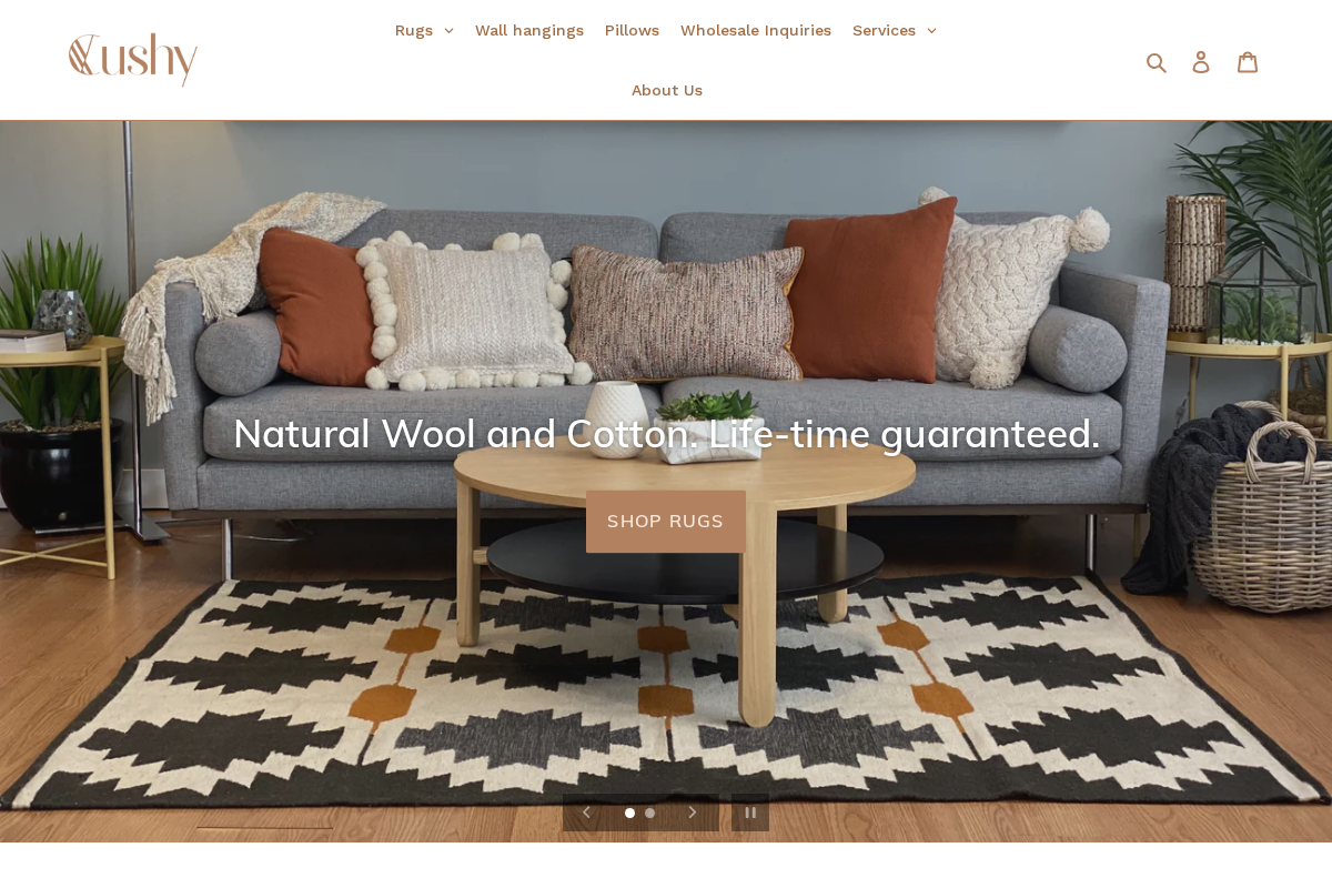 Cushy Home Decor homepage screenshot