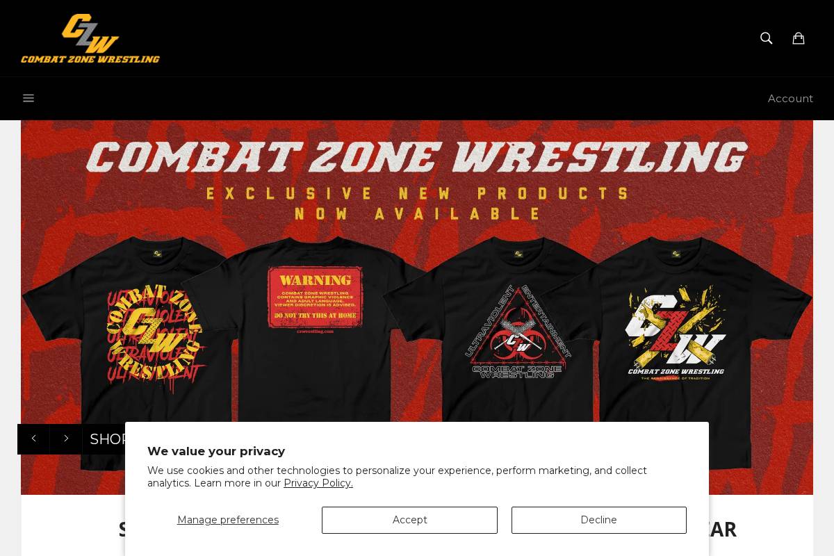shopczw.com homepage screenshot