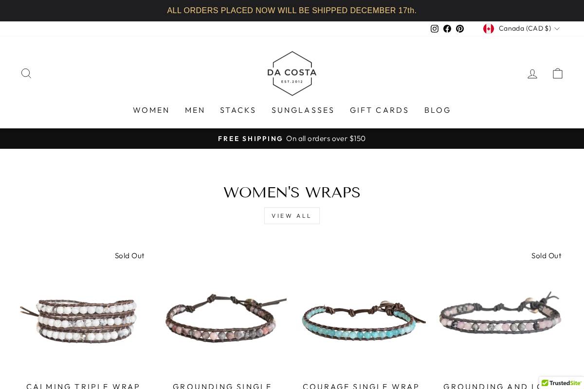 shopdacosta.com homepage screenshot