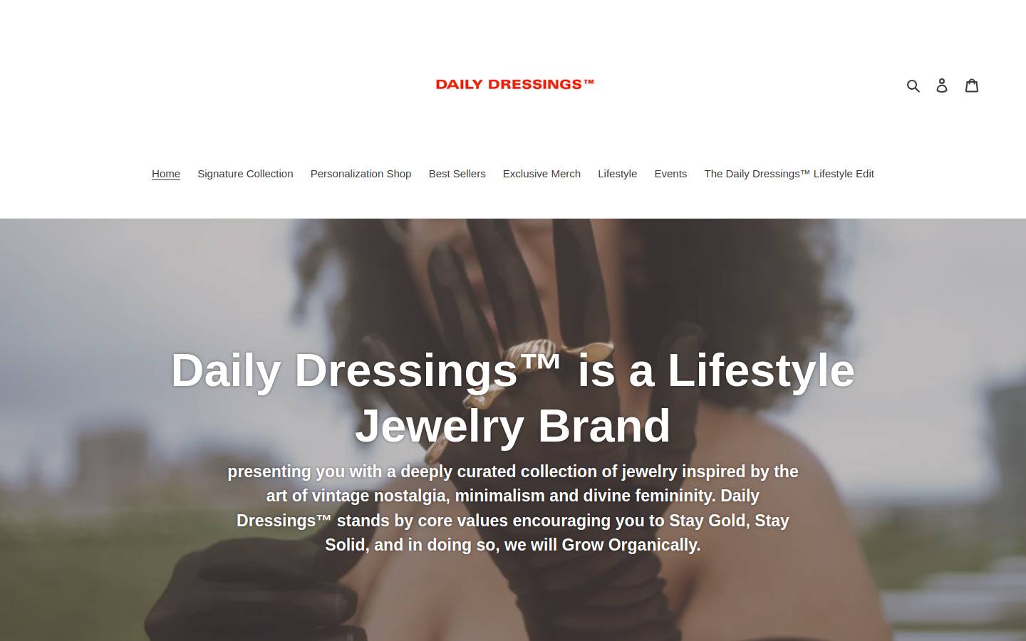 shopdailydressings.com homepage screenshot