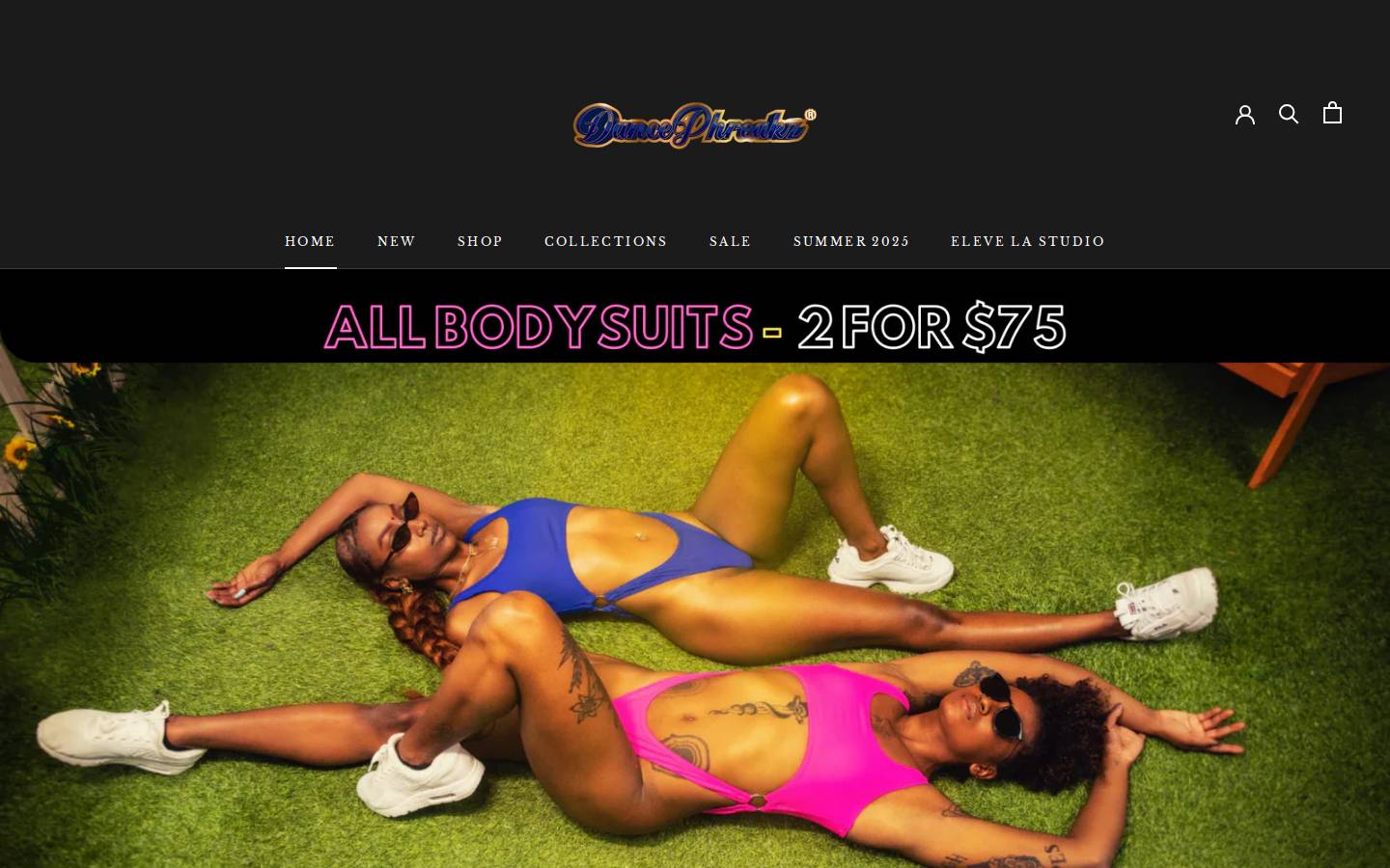 shopdancephreakz.com homepage screenshot