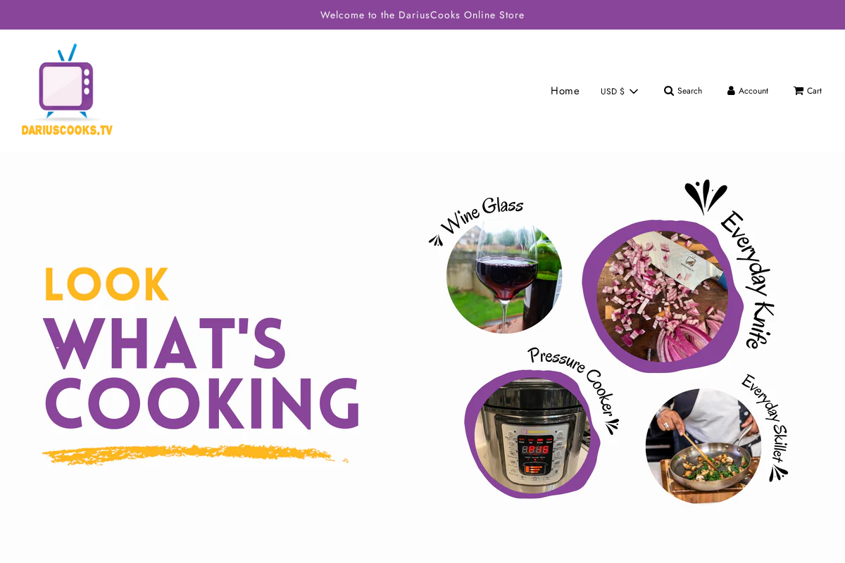DariusCooks homepage screenshot