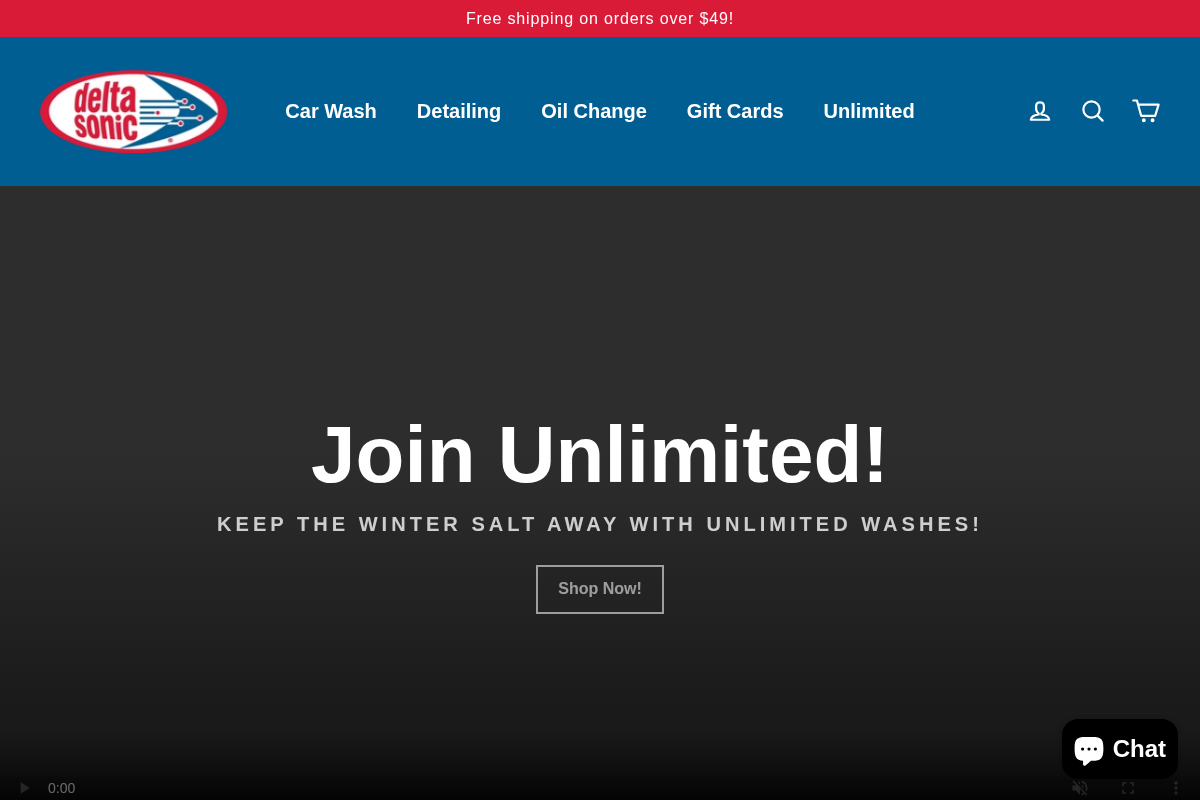 Delta Sonic Car Wash homepage screenshot