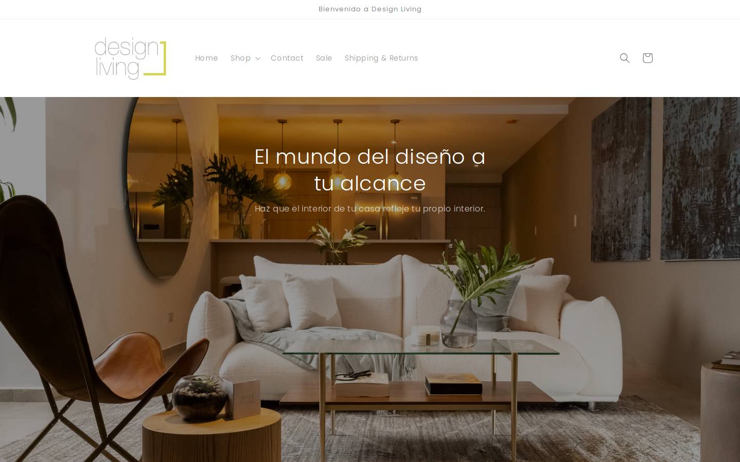 shopdesignliving.com homepage screenshot