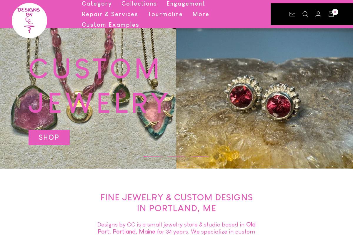 shopdesignsbycc.com homepage screenshot