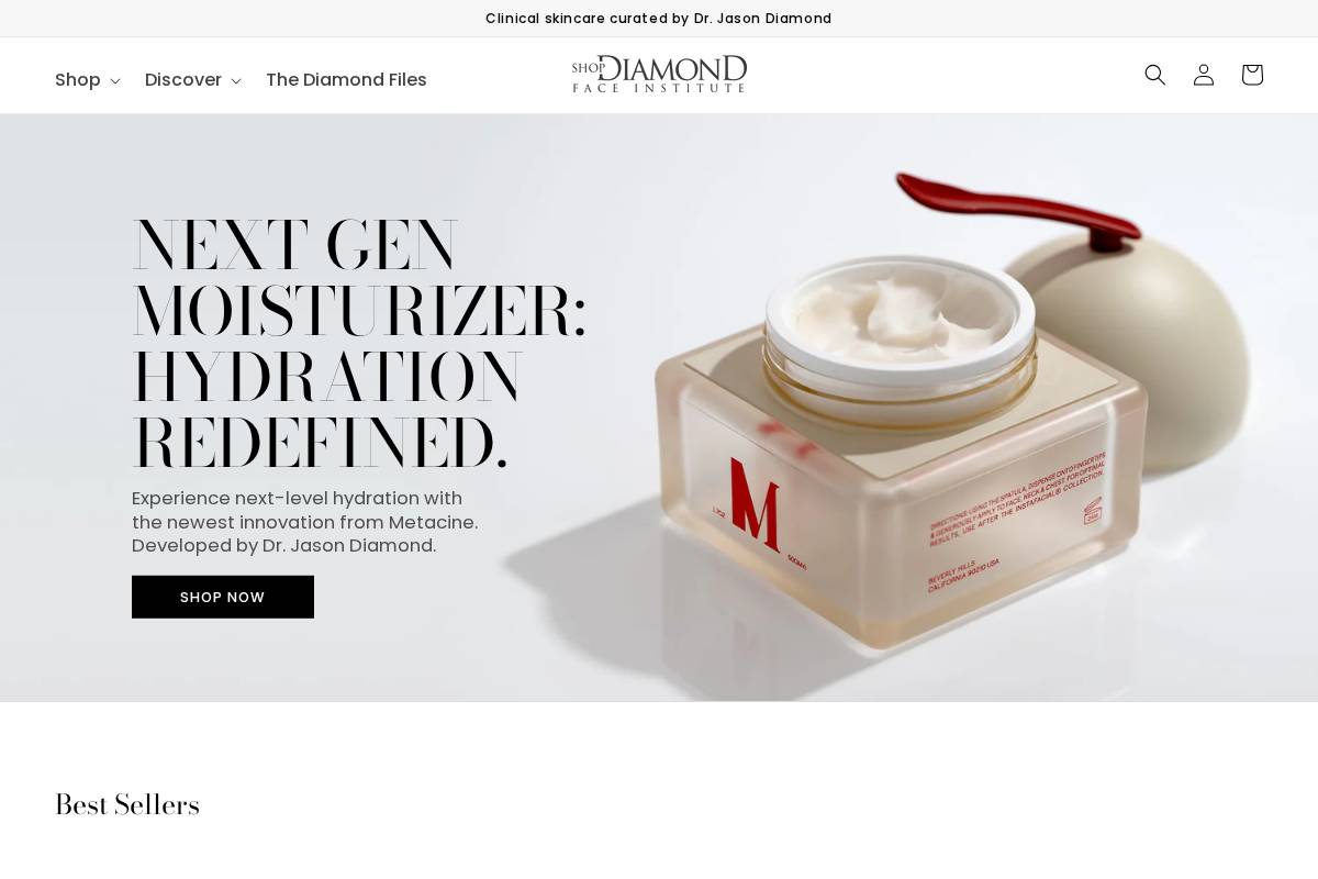 shopdiamondfaceinstitute.com homepage screenshot