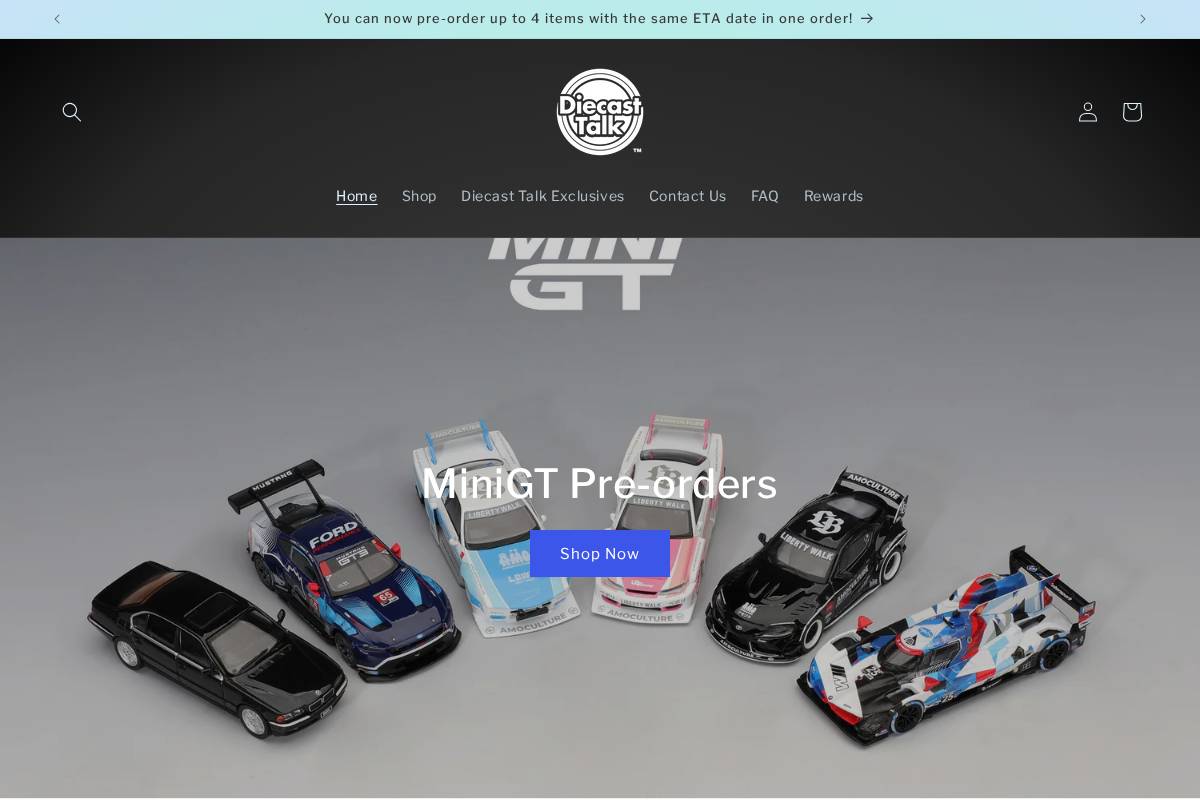 shopdiecasttalk.com homepage screenshot