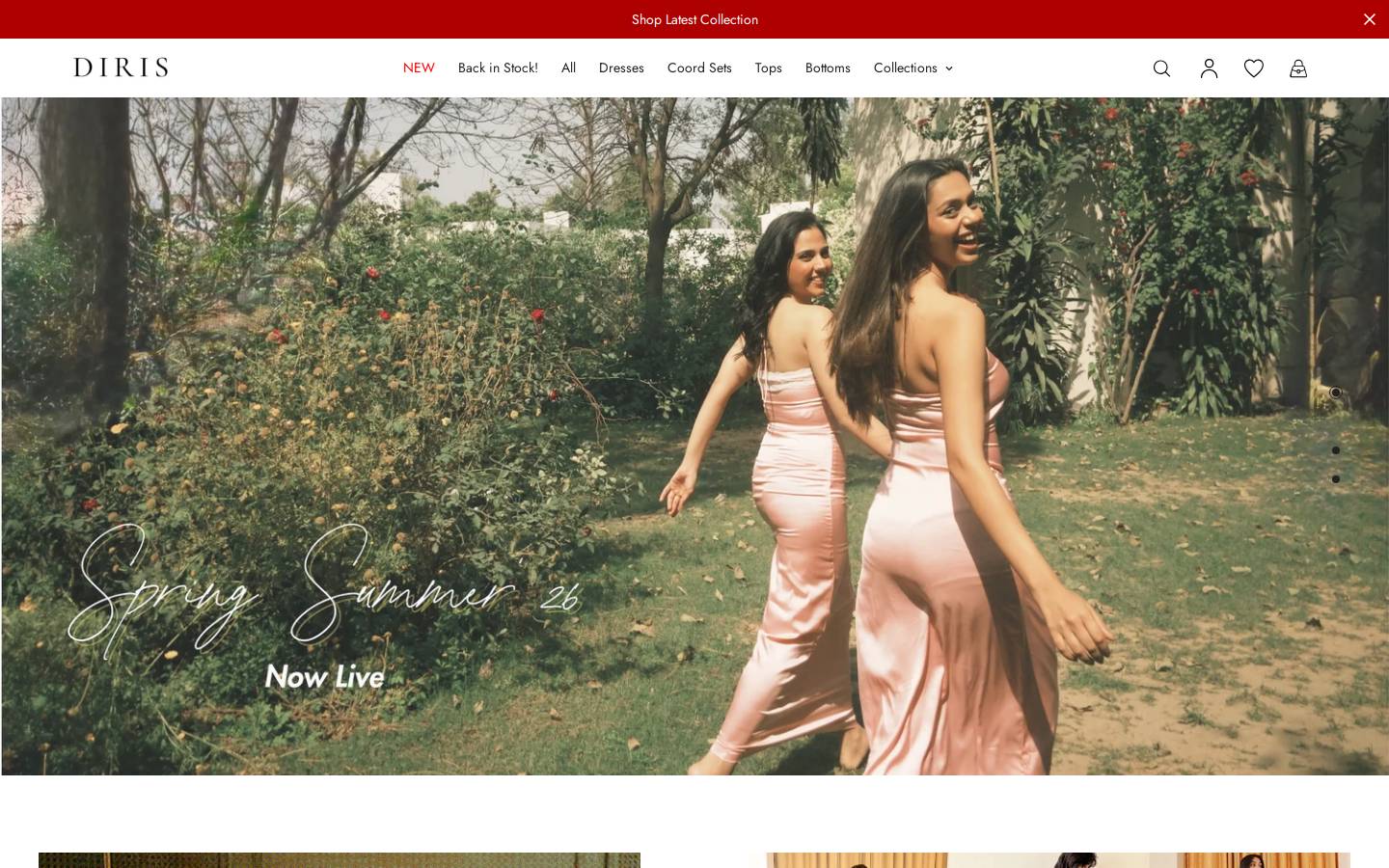shopdiris.com homepage screenshot