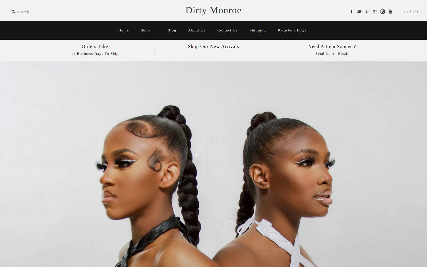 shopdirtymonroe.com homepage screenshot